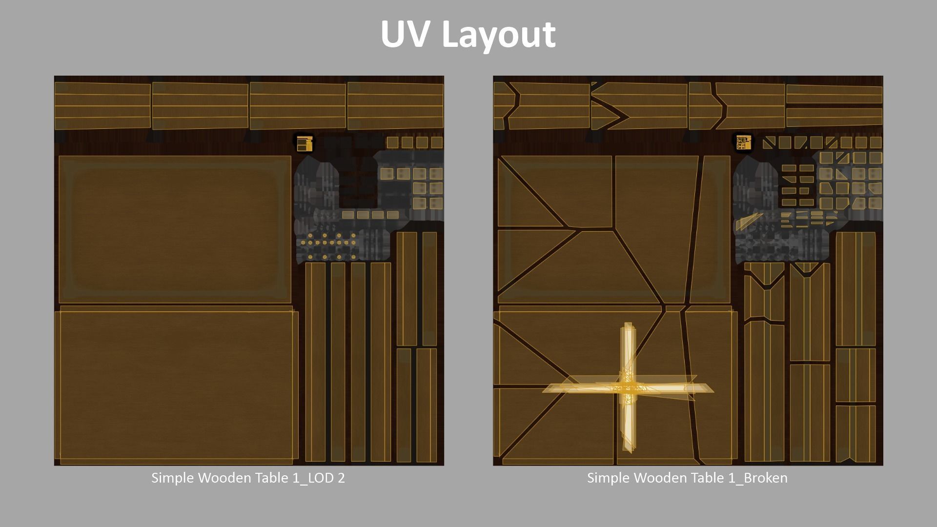 Simple Wooden Table 1 Low-poly 3D model_20