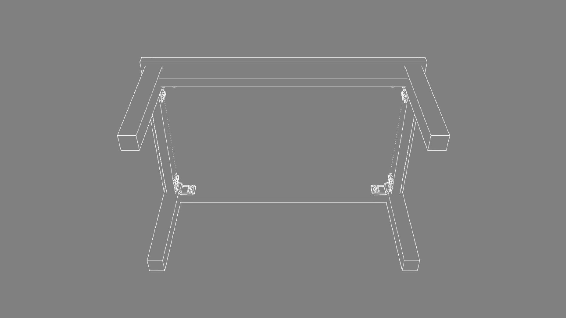 Simple Wooden Table 1 Low-poly 3D model_6