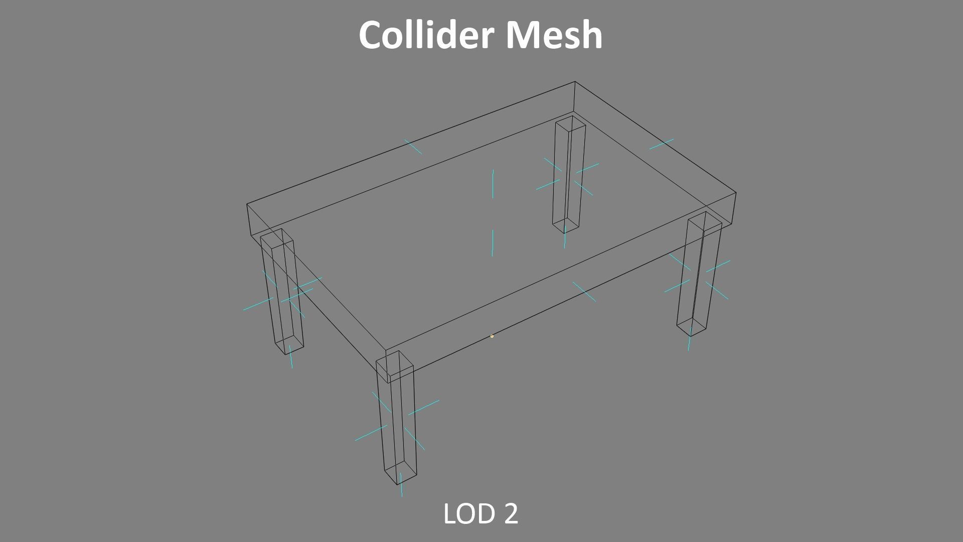 Simple Wooden Table 1 Low-poly 3D model_17