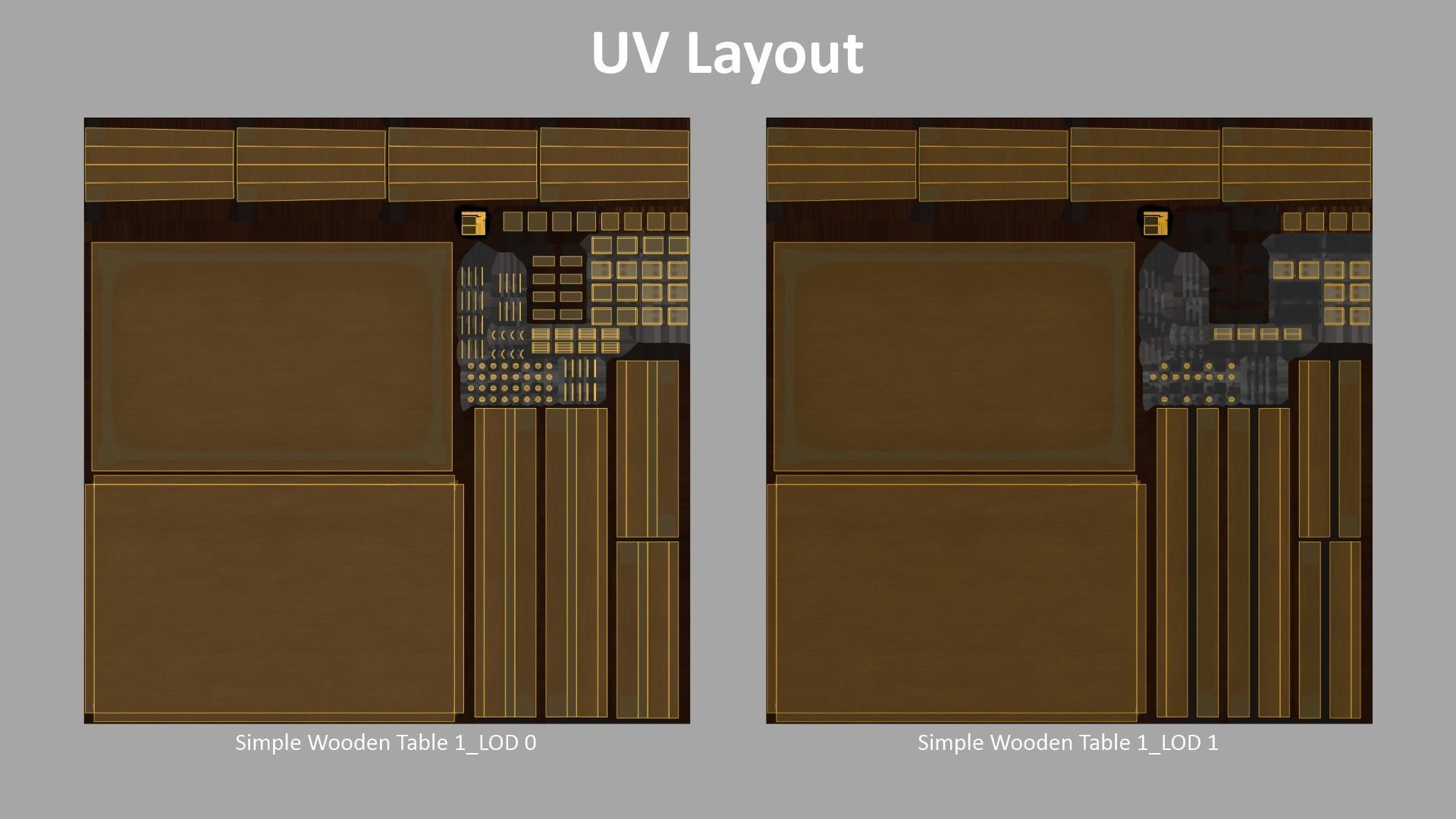 Simple Wooden Table 1 Low-poly 3D model_19