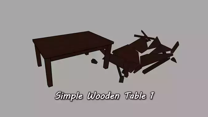 Simple Wooden Table 1