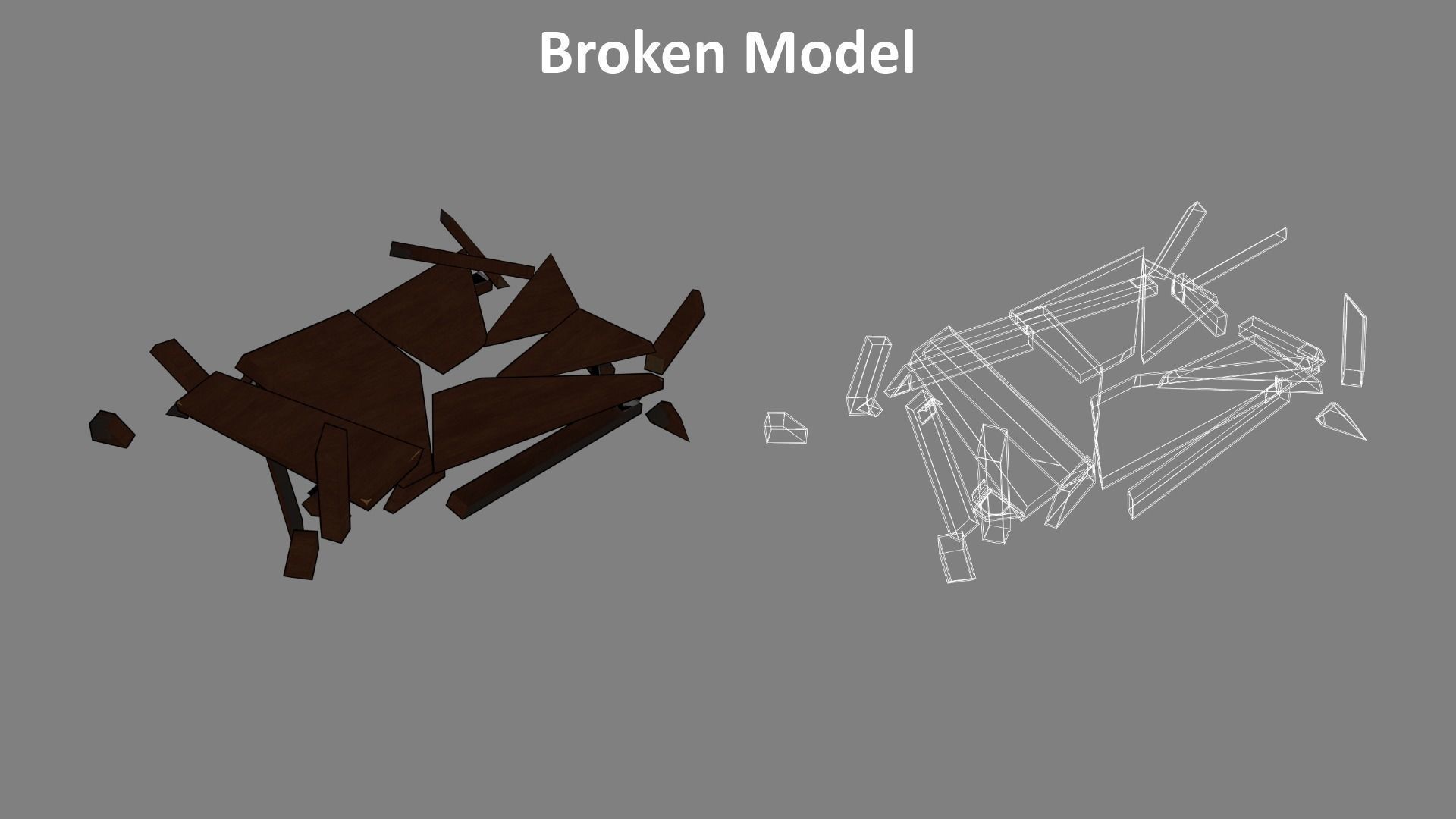 Simple Wooden Table 1 Low-poly 3D model_16