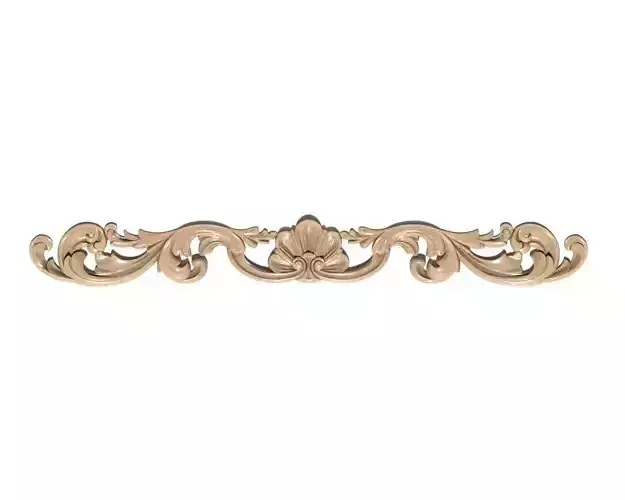Cartouche-008 shabby chic ornate scroll bracket 3D model