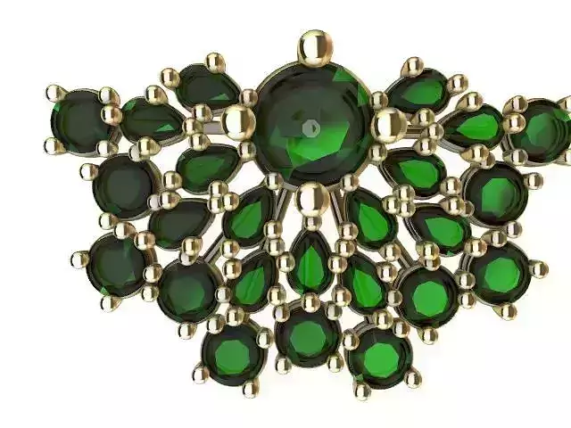 Fan diamond earrings stl verified 