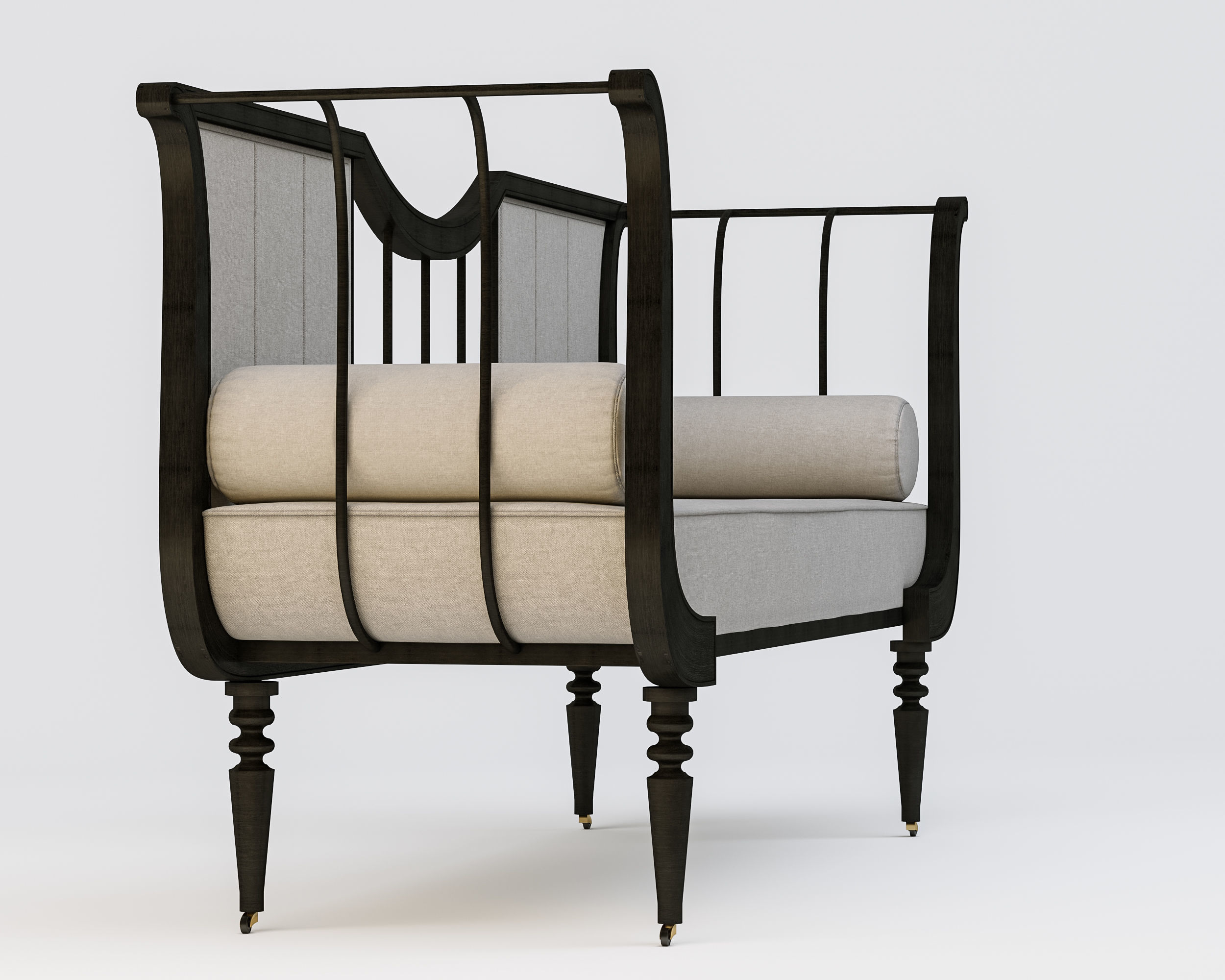 Sofa Art deco 3D model_3