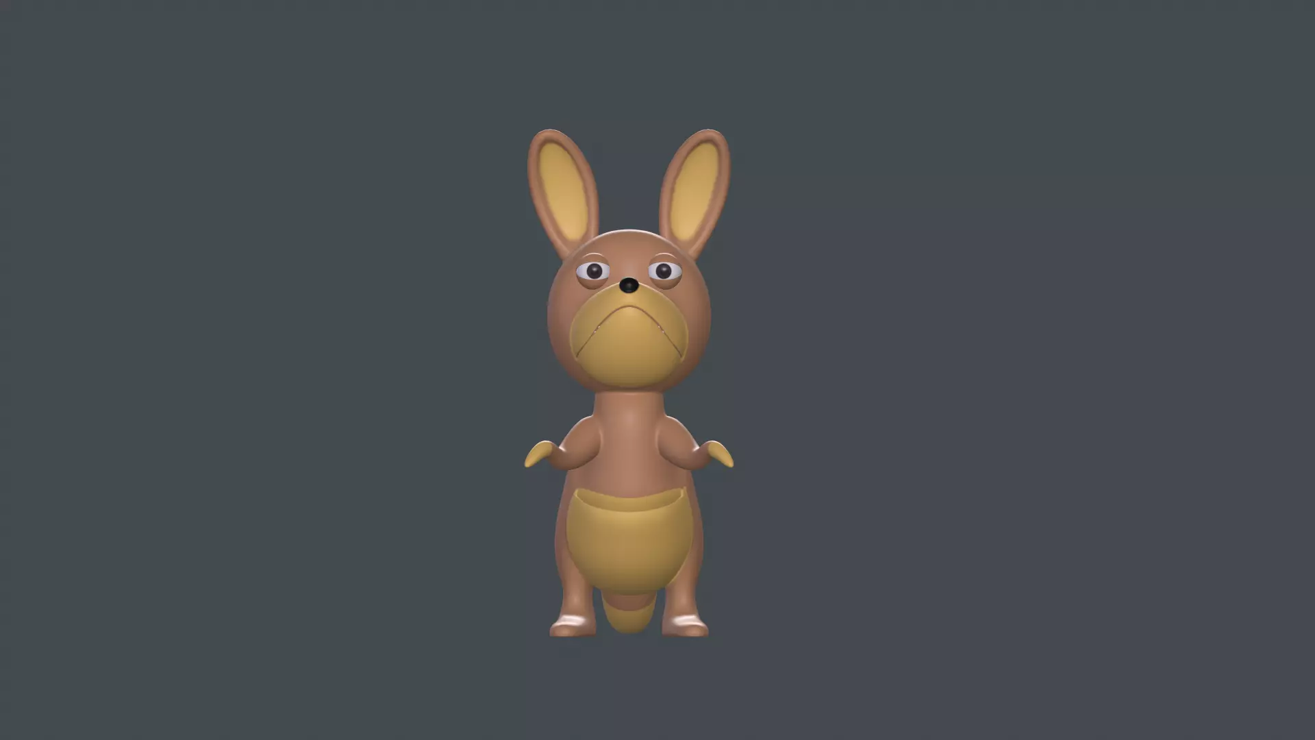 Kangaroo cartoon model Free low-poly 3D model