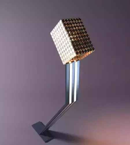 Lampshade lamp with square shape