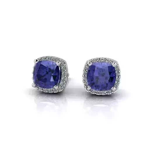 earrings sapphire and diamond halo ring