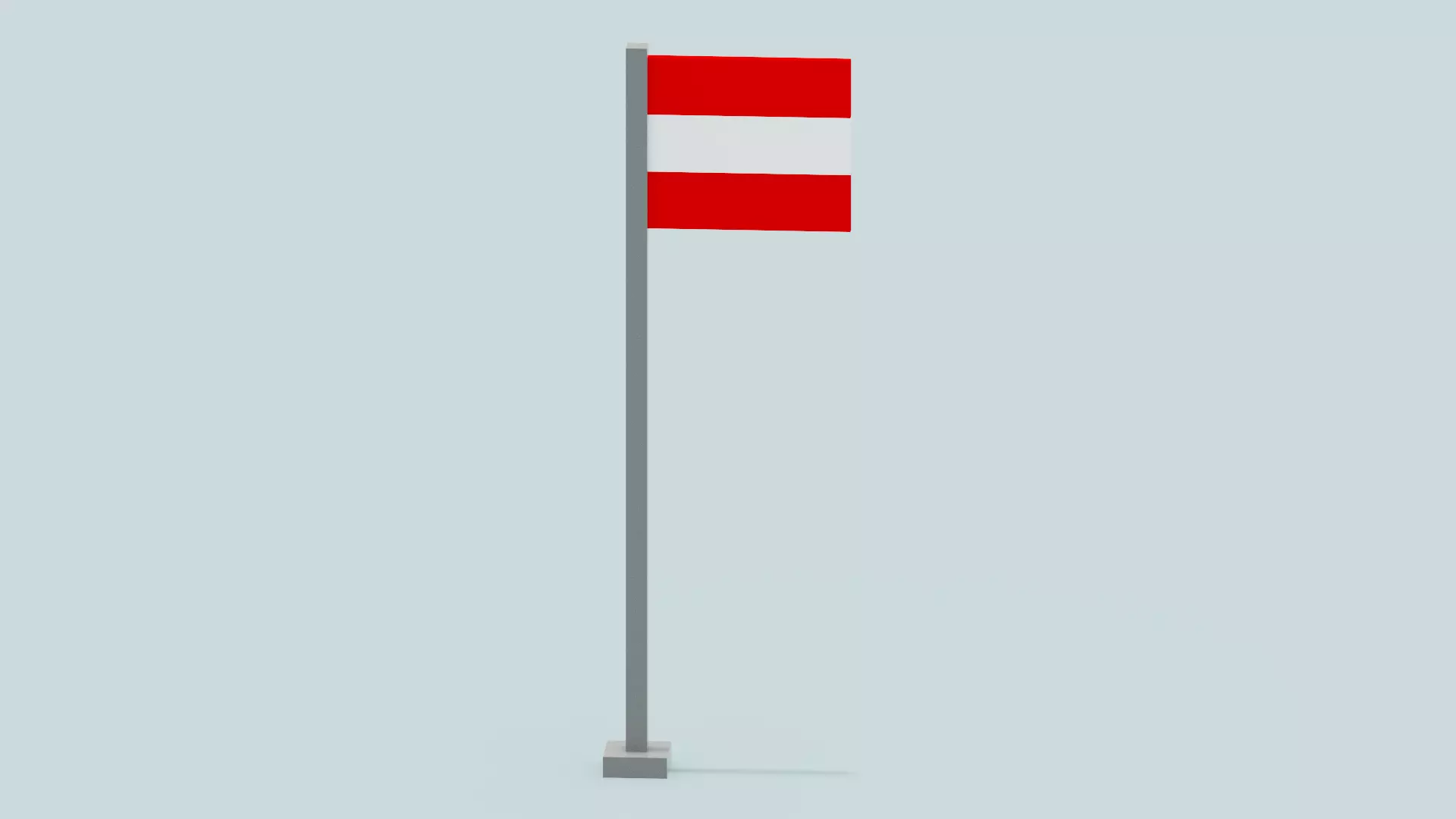 Austria Flag Low-poly 3D model