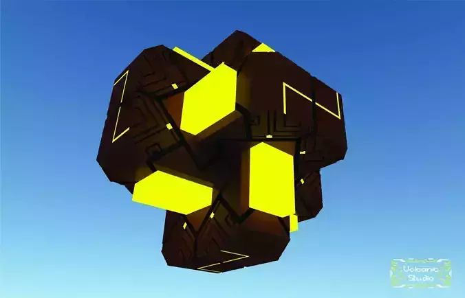 Genshin impact Zhongli meteor - GEO puzzle 3D print model