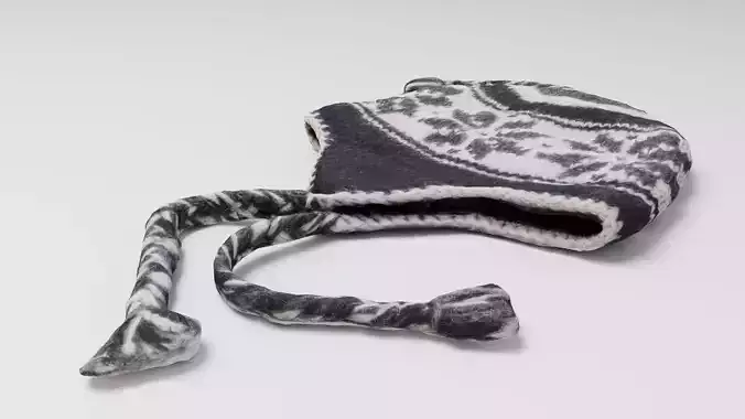 Woolen woven hat with snowflake pattern