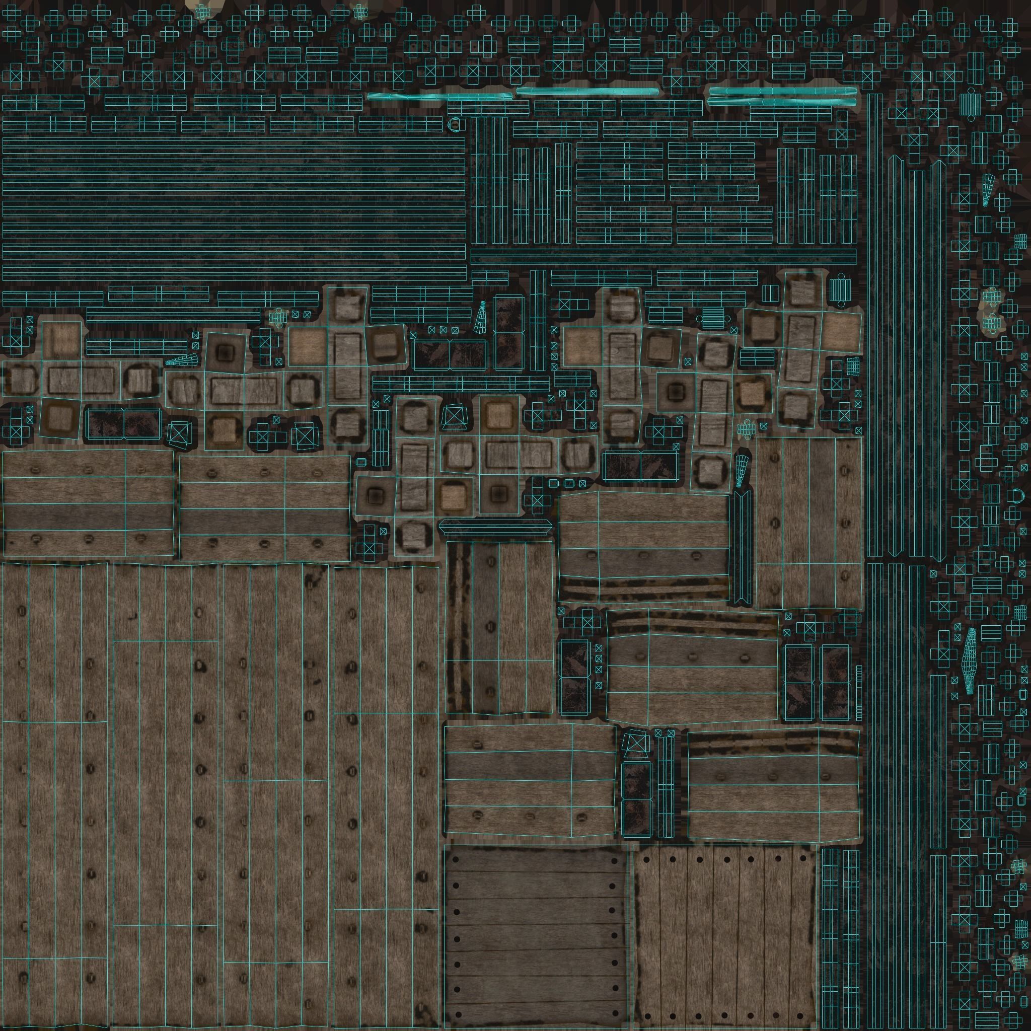 Medieval Cages 1 low-poly PBR  Low-poly 3D model_12