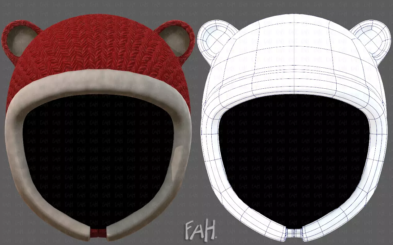 Cap V18 Low-poly 3D model_0