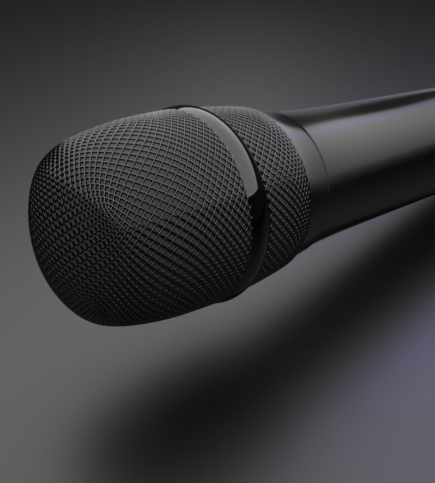 Stylized Mic  Low-poly 3D model_4