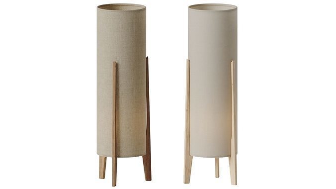 Rocket Table Lamp Tall - Caper Linen 3D model