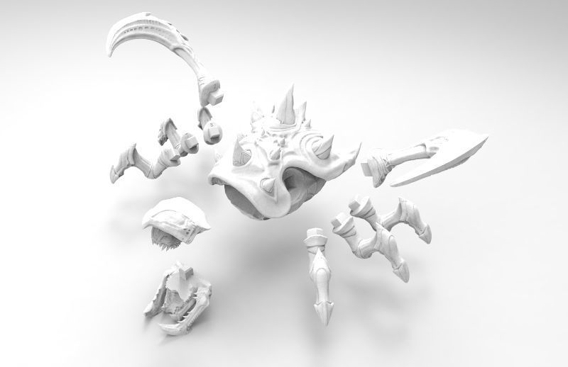 StarCraft2 Roach 3D print model_4
