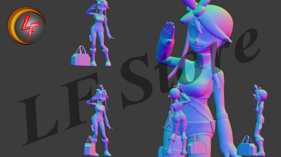 Pokemon Skyla 3D model_1