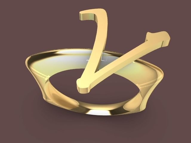 alpha rings stl verified  3D print model_125