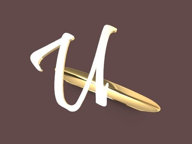 alpha rings stl verified  3D print model_122