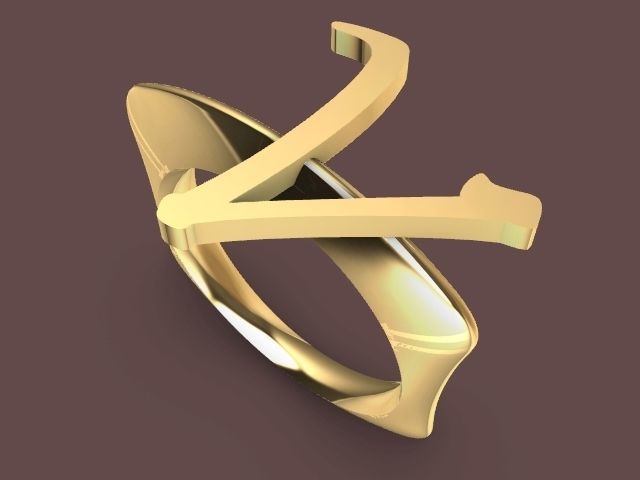 alpha rings stl verified  3D print model_129