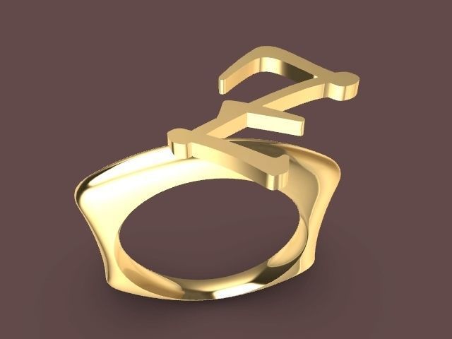 alpha rings stl verified  3D print model_143
