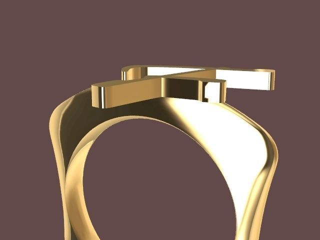alpha rings stl verified  3D print model_34
