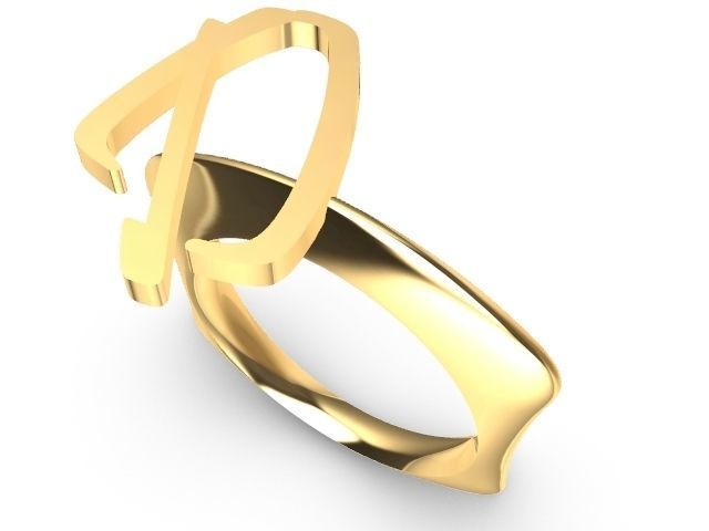 alpha rings stl verified  3D print model_19