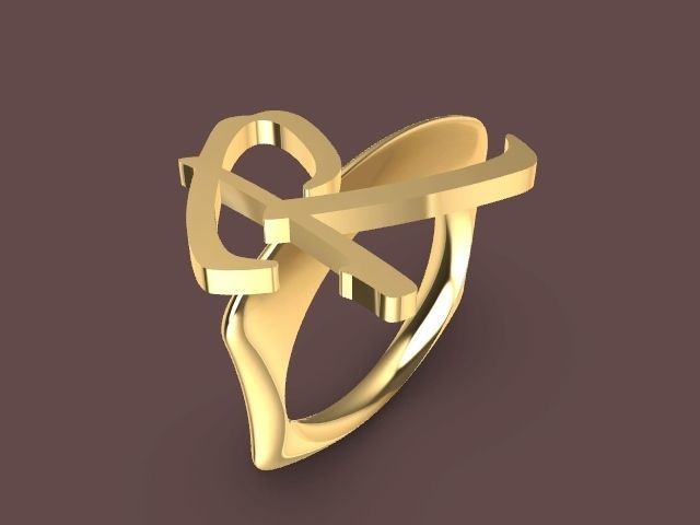alpha rings stl verified  3D print model_105
