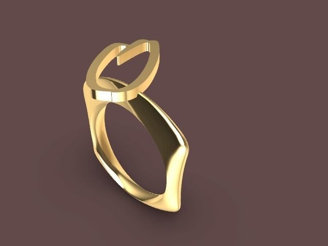 alpha rings stl verified  3D print model_87