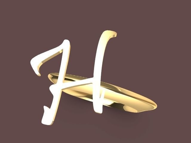 alpha rings stl verified  3D print model_47