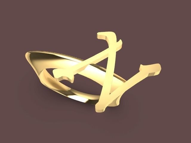 alpha rings stl verified  3D print model_80