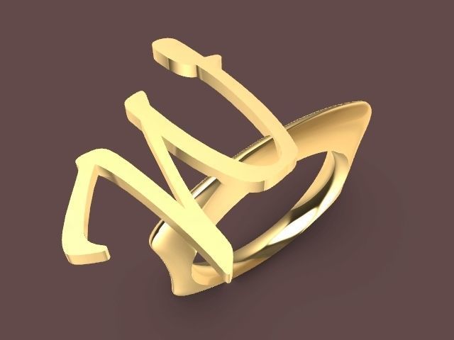 alpha rings stl verified  3D print model_133
