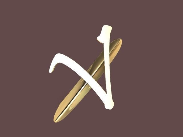 alpha rings stl verified  3D print model_127