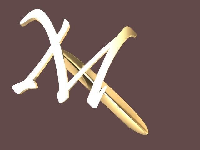 alpha rings stl verified  3D print model_78