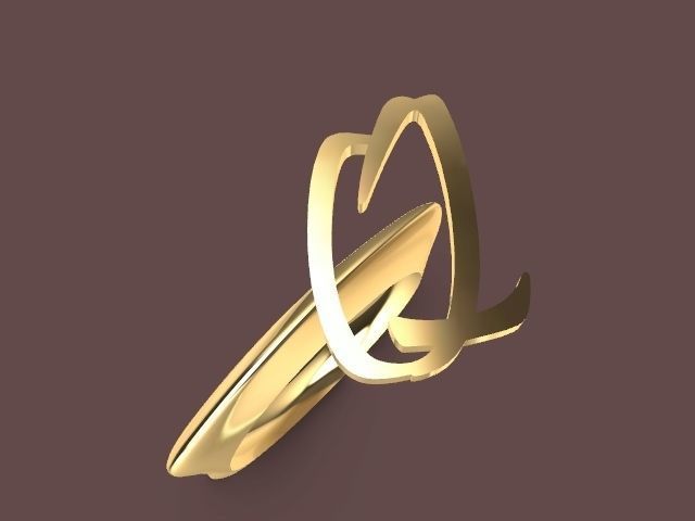alpha rings stl verified  3D print model_99