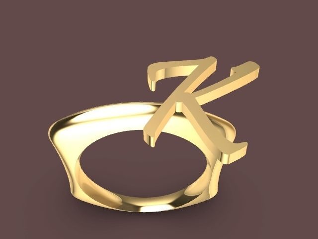 alpha rings stl verified  3D print model_65