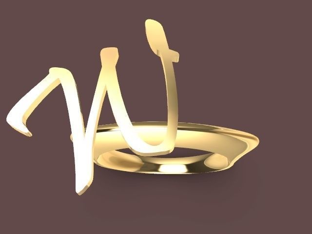alpha rings stl verified  3D print model_131