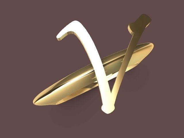 alpha rings stl verified  3D print model_126