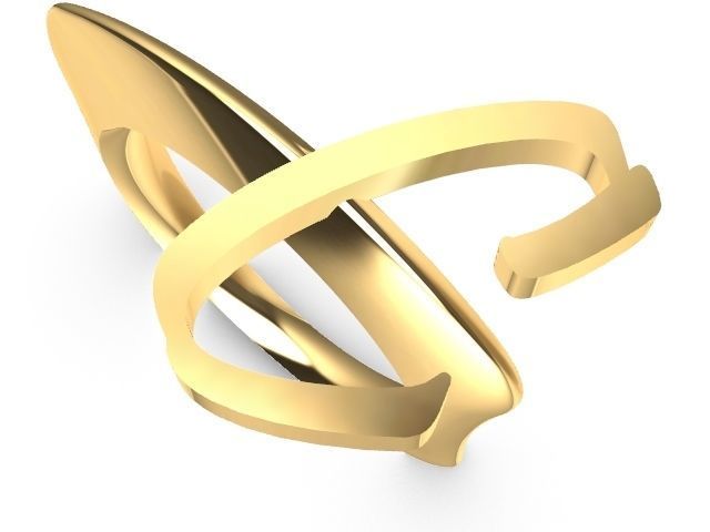 alpha rings stl verified  3D print model_16