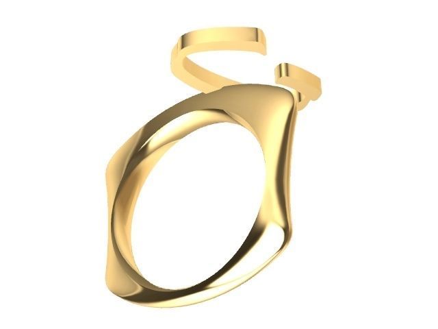 alpha rings stl verified  3D print model_15