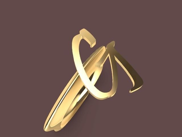 alpha rings stl verified  3D print model_44