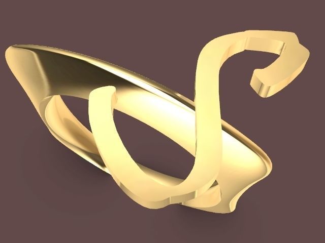 alpha rings stl verified  3D print model_108