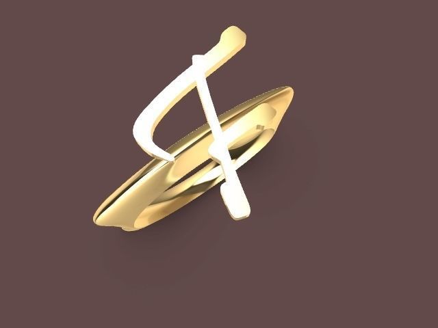 alpha rings stl verified  3D print model_32