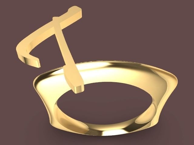 alpha rings stl verified  3D print model_117