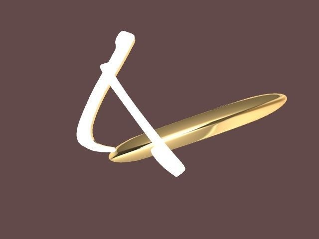 alpha rings stl verified  3D print model_114