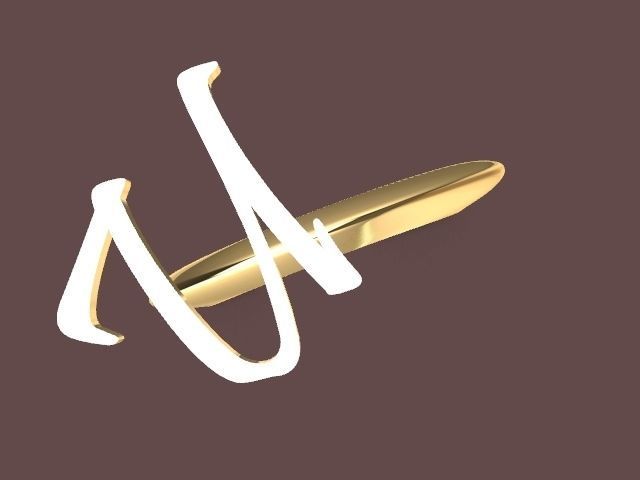 alpha rings stl verified  3D print model_118