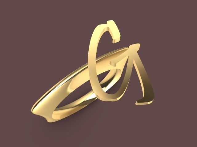 alpha rings stl verified  3D print model_40