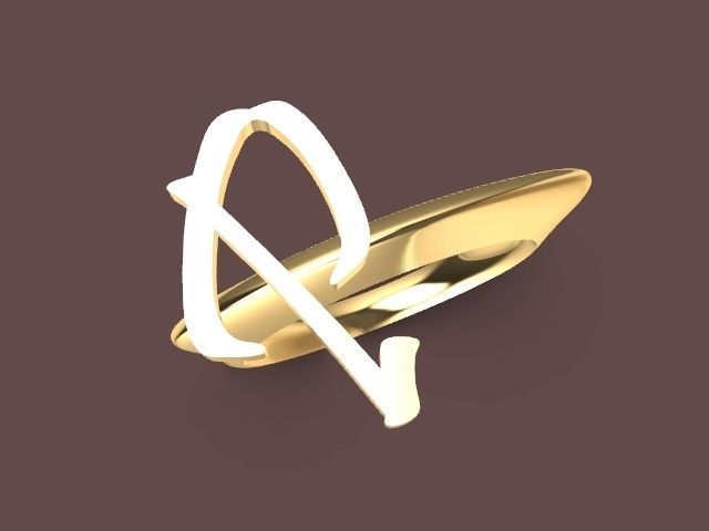 alpha rings stl verified  3D print model_89