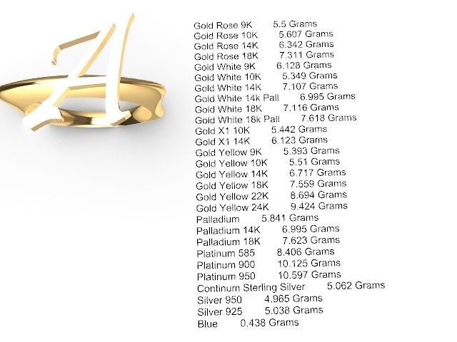 alpha rings stl verified  3D print model_4