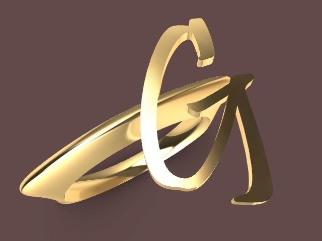 alpha rings stl verified  3D print model_45